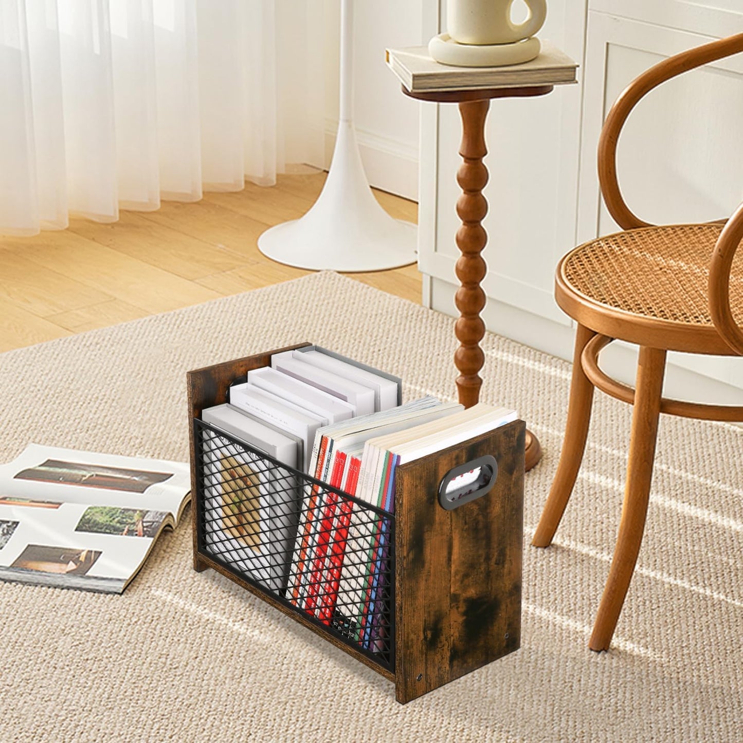 Soporte revistas estilo granja para oficina y escritorio