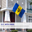 Bandera Barbados 3x5ft poliéster ojales latón doble costura