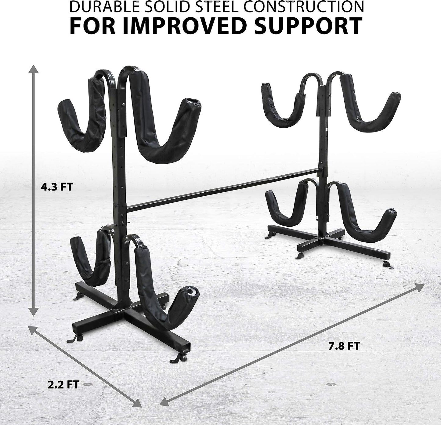 Soporte kayak independiente para 4 SUP canoa y tabla remo