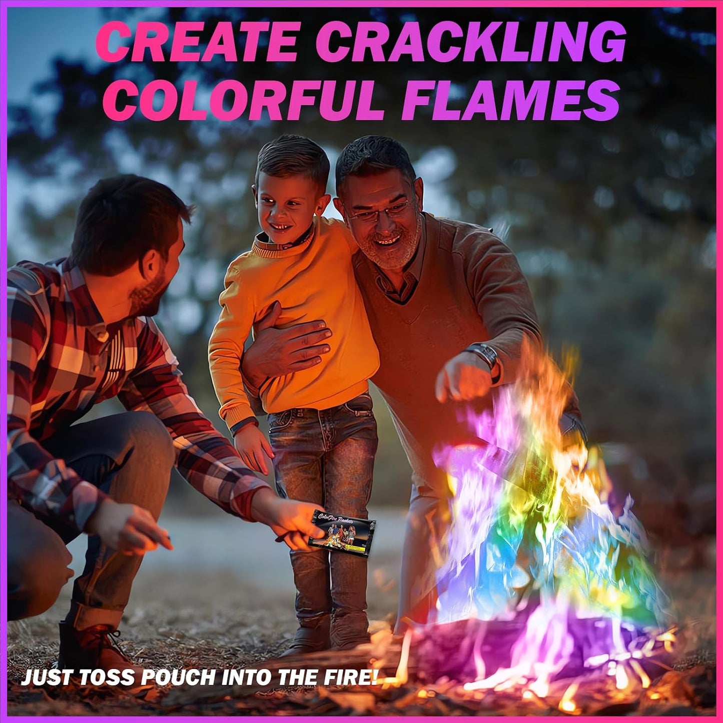 25 Pack Llamas Coloridas para Fogata Chimenea