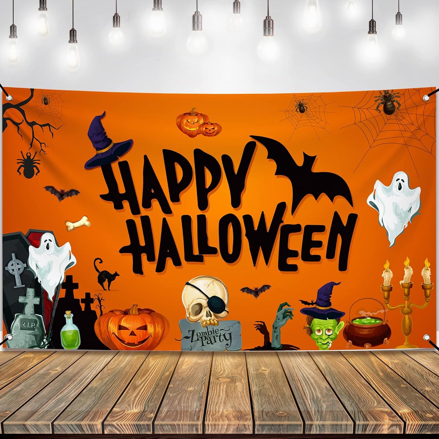 Telón día de los muertos XL 72x44pulg decoración halloween