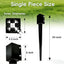 4 Postes Valla 24pulg Recubrimiento Negro 24x4x4pulg