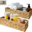 2 Cestas Mimbre Almacenamiento 15.7x6.7" Decorativas