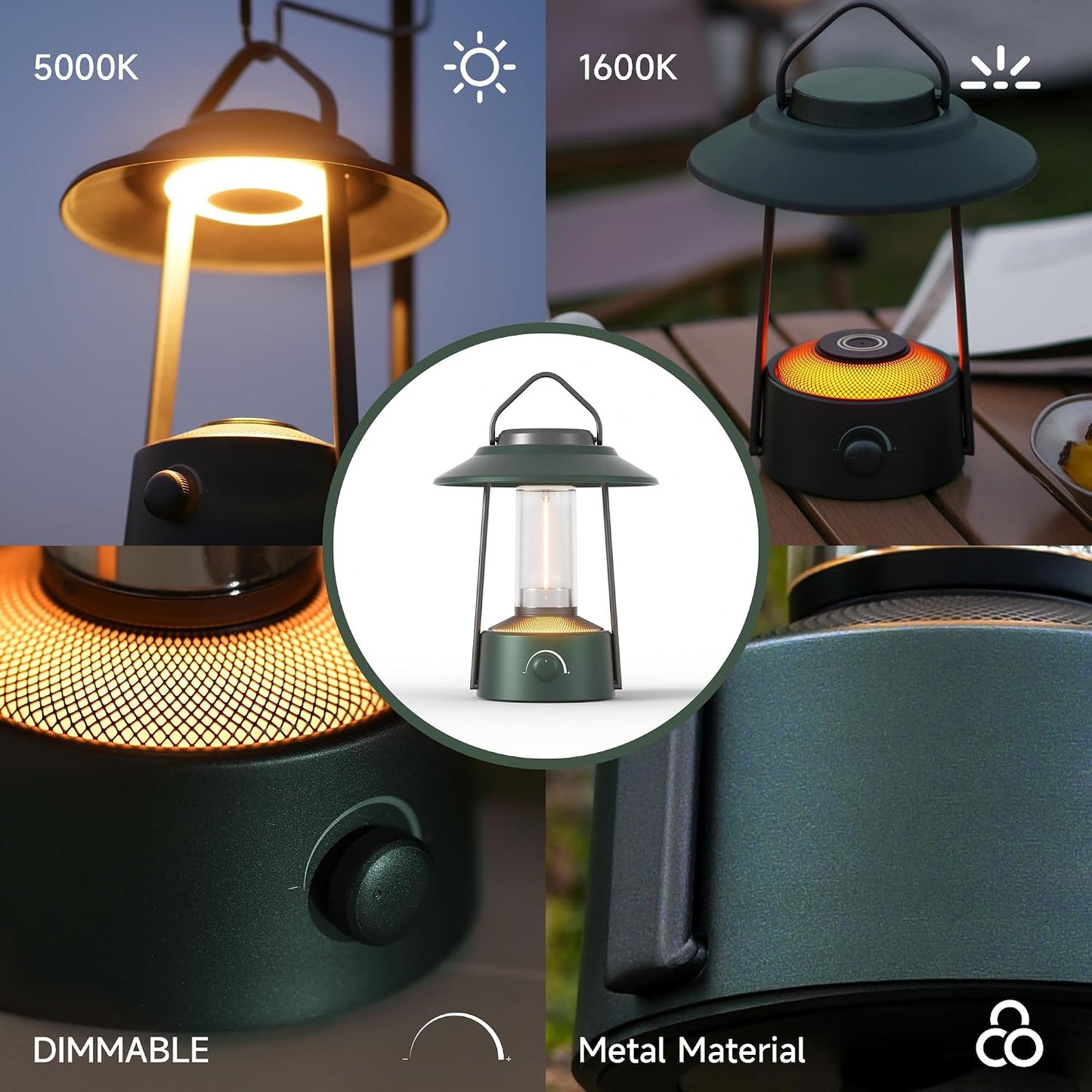 Linterna LED campamento recargable regulable