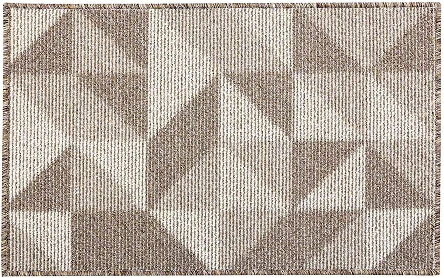 Alfombra puerta interior marrón 61x91cm bienvenida lavable