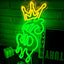 Letrero neón LED de dólar y corona con brillo ajustable USB
