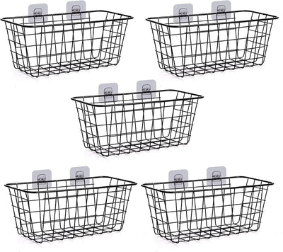5 Cestas Almacenamiento Alambre para Hogar Cocina Baño