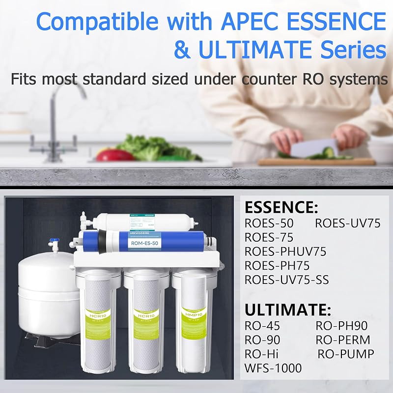 Set filtro agua 5 etapas 50 GPD para APEC Essence