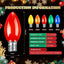 200 Bombillas LED E12 Mini C7 1W para Candelabro Exteriores