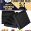 Almohadillas antideslizantes para muebles 3x3pulg pack 8 negro
