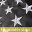 Bandera policía EE.UU. 2x3ft estrellas bordadas doble