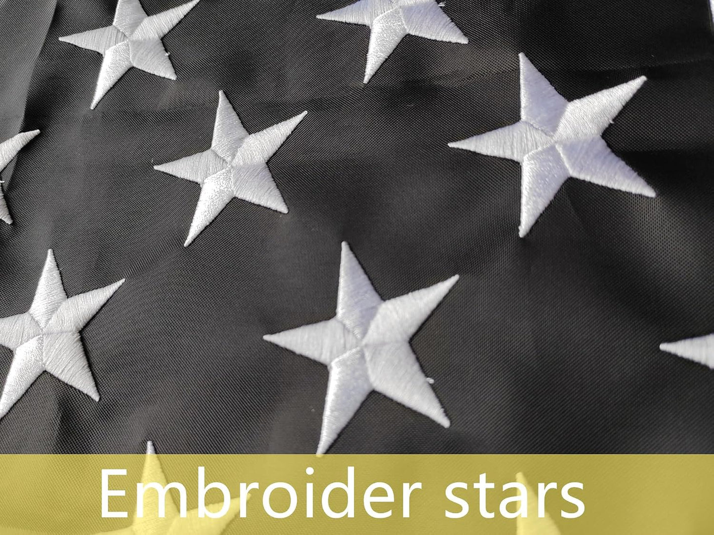 Bandera policía EE.UU. 2x3ft estrellas bordadas doble