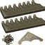 24 Protectores Esquinas Metal Bronce 2.2x2.2pulg Muebles