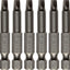 Set 10 Pzas Puntas Destornillador SQ2 1/4pulg Acero S2 Imán