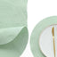 Set 4 manteles redondos 15pulg algodón poliéster color verde