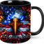 Taza café con bandera EE.UU. 11oz cerámica regalo oficina hogar