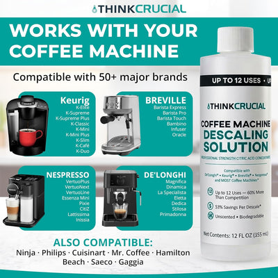 Máquina descalcificadora de café ácido cítrico profesional para De'Longhi Keurig Breville Nespresso