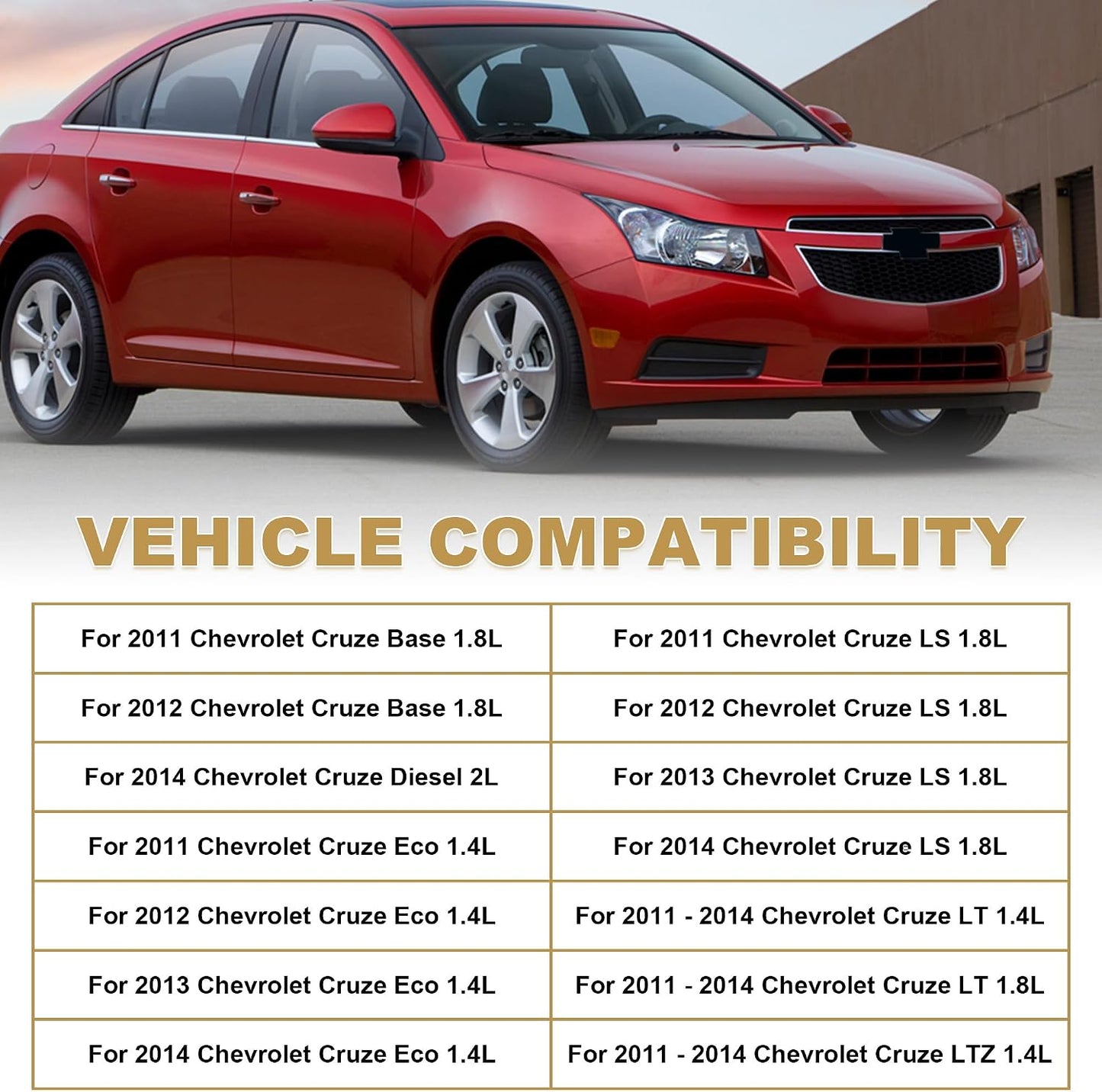 Parachoques delantero Chevy Cruze negro con borde cromado