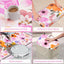 Alfombras sala comedor 4x6ft estampado floral rosa