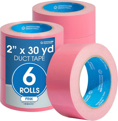 Cinta adhesiva rosa 2x30 yardas 9 mil sin residuos
