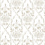 Papel tapiz floral bohemio beige y blanco dormitorio