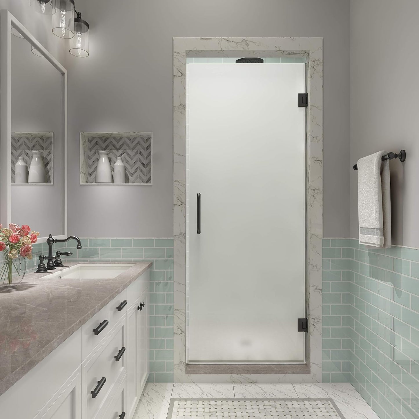 Puerta ducha Kinkade XL color negro mate