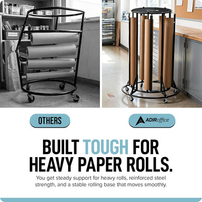 Dispensador cortador papel 5 rollos soporte carnicero hoja cerámica