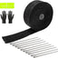Rollo cinta térmica 2pulg x10m fibra vidrio negra inox para moto coche