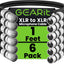 Cable micrófono XLR macho hembra 1pie pack6 estudio grabación negro