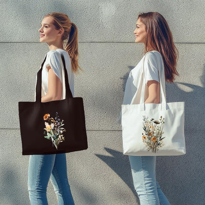 2 Pzas Bolsas Lona para Trabajo Compras Regalo Mujer