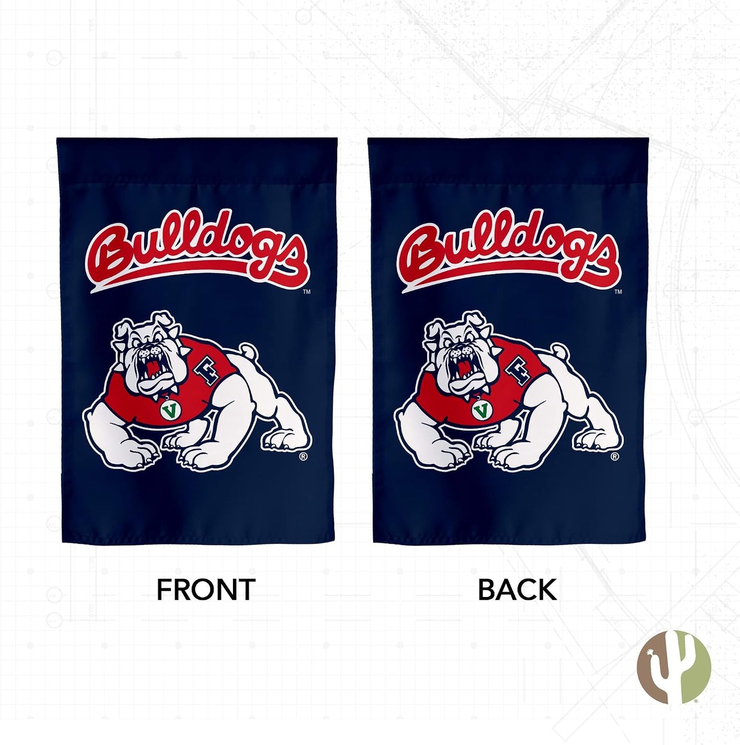 Bandera jardín Fresno State Bulldogs 100% poliéster