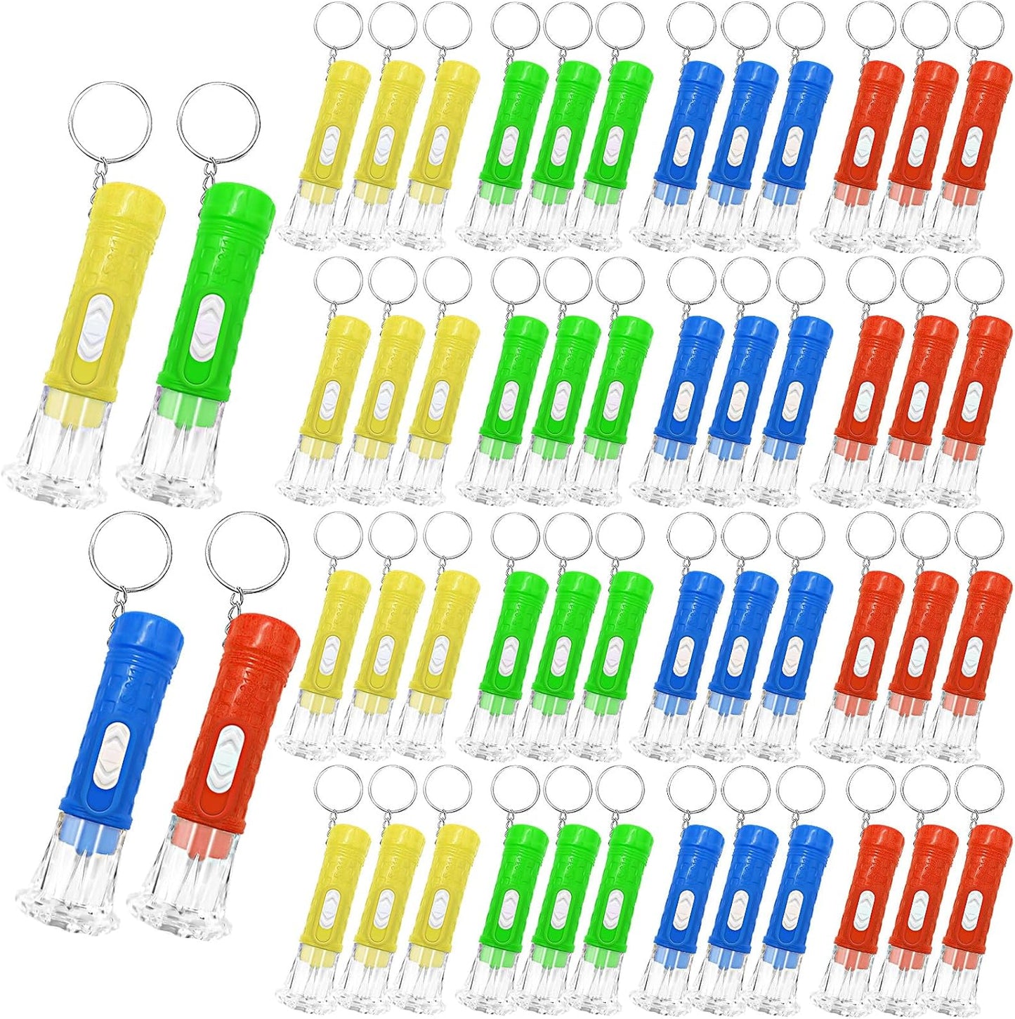50 Linternas Led Mini Plástico 2.55pulg para Emergencias Camping