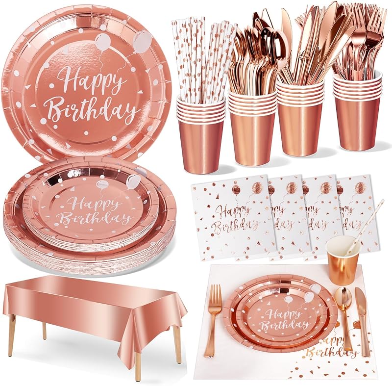 Set vajilla fiesta 161pzas color oro rosa