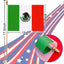 12 Banderas México 8x12pulg Madera Mini Decorativas
