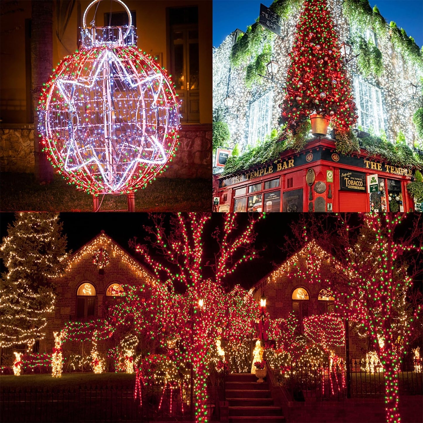 Tira luces LED Navidad 98.5pies 8 modos impermeables