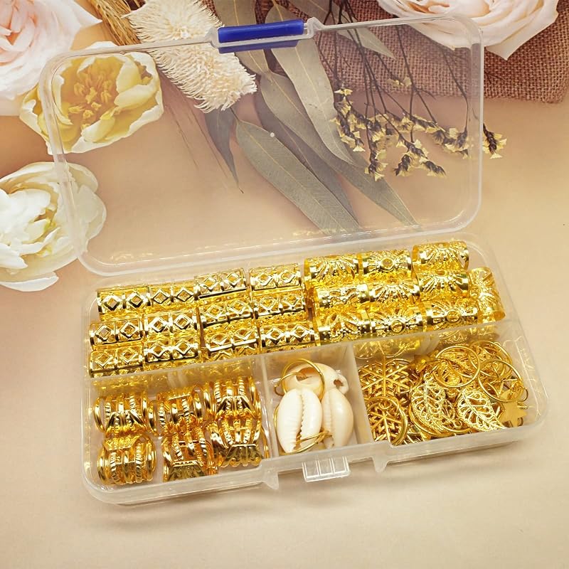 102 Pzas Joyas para Rastas Mujer Trenzas Anillos