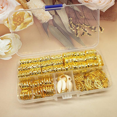 102 Pzas Joyas para Rastas Mujer Trenzas Anillos