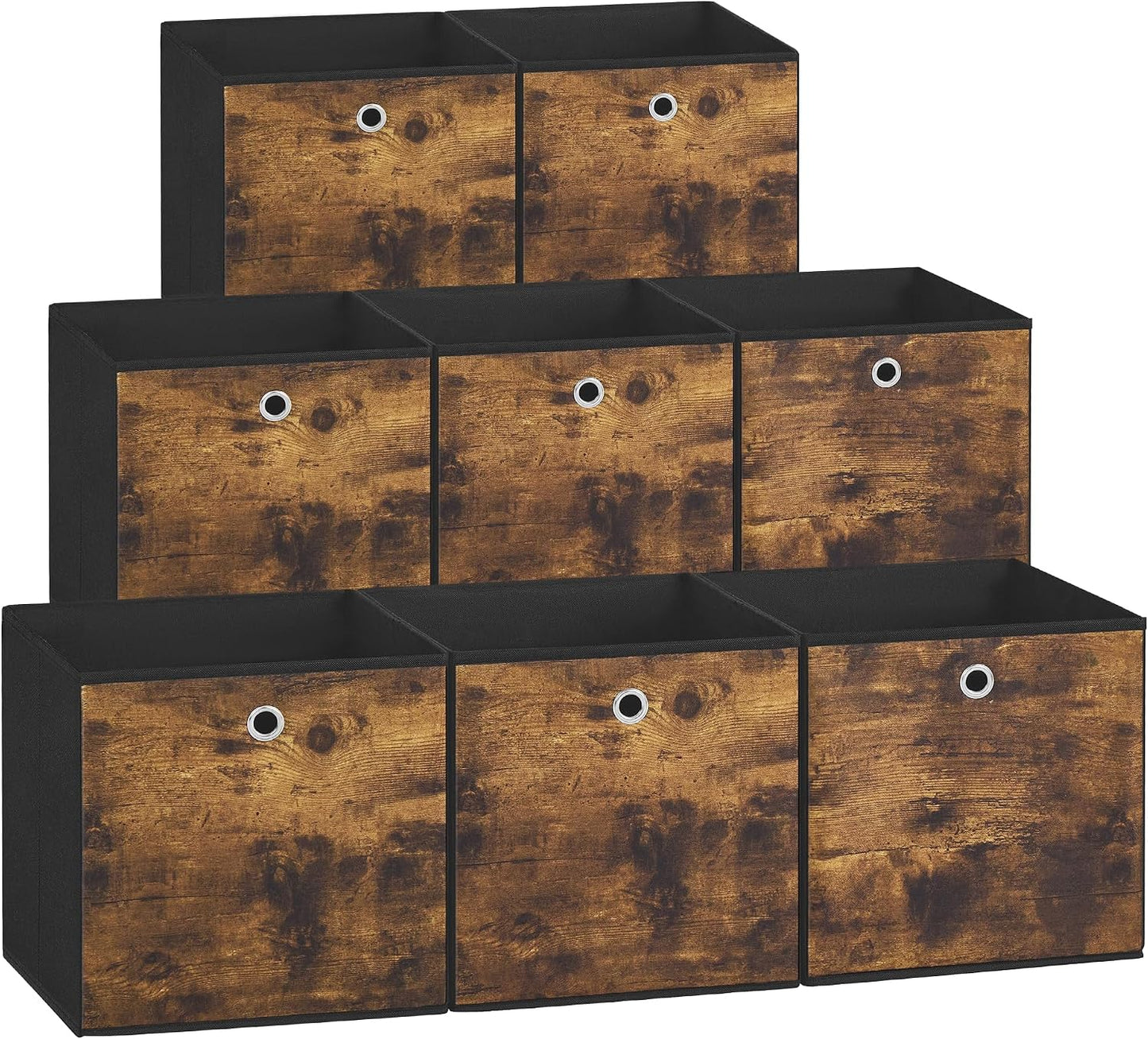 Set 8 Canastas Almacenamiento Tela Plegables 13x13x13"