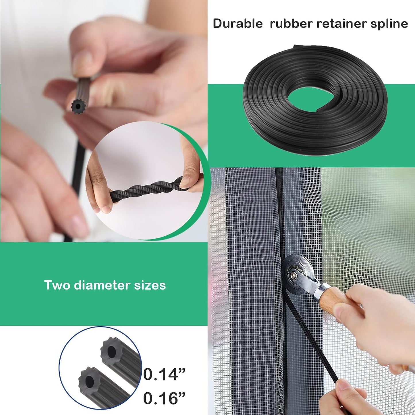Herramienta reemplazo pantalla ventana 2 rodillos acero nailon