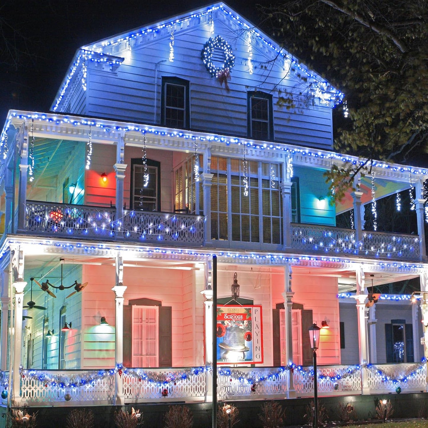 Guirnalda luces LED Navidad 100ft 8 modos impermeables enchufables