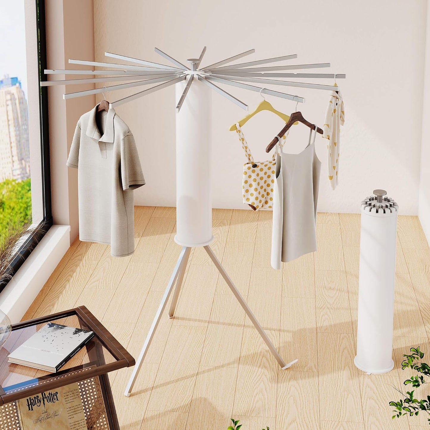 Tendedero plegable de aluminio 16 postes para secado