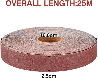 Rollo papel lija grano 120 1x85pies para madera y metal