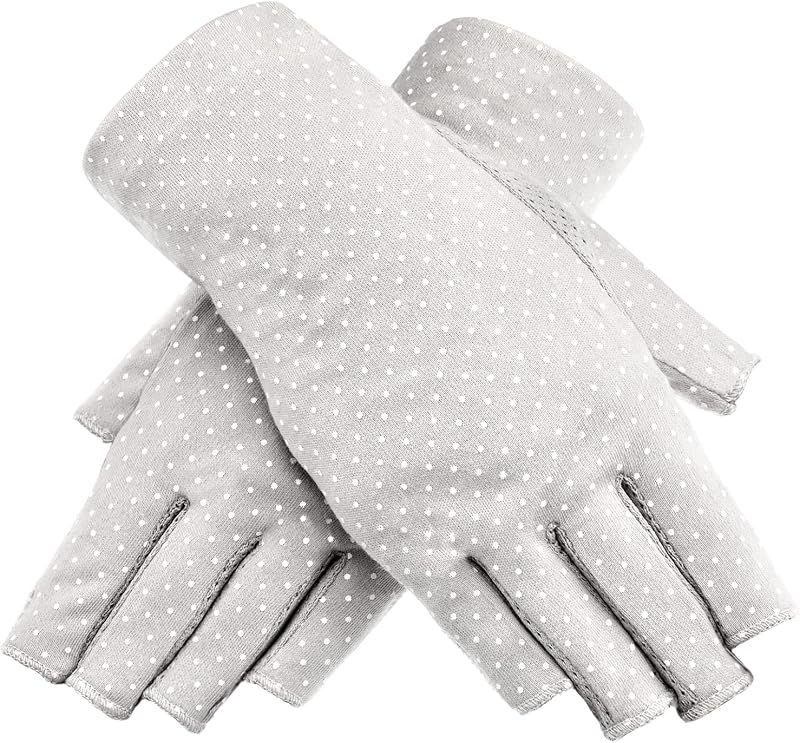 Guantes sin dedos antideslizantes UV para mujer y niña