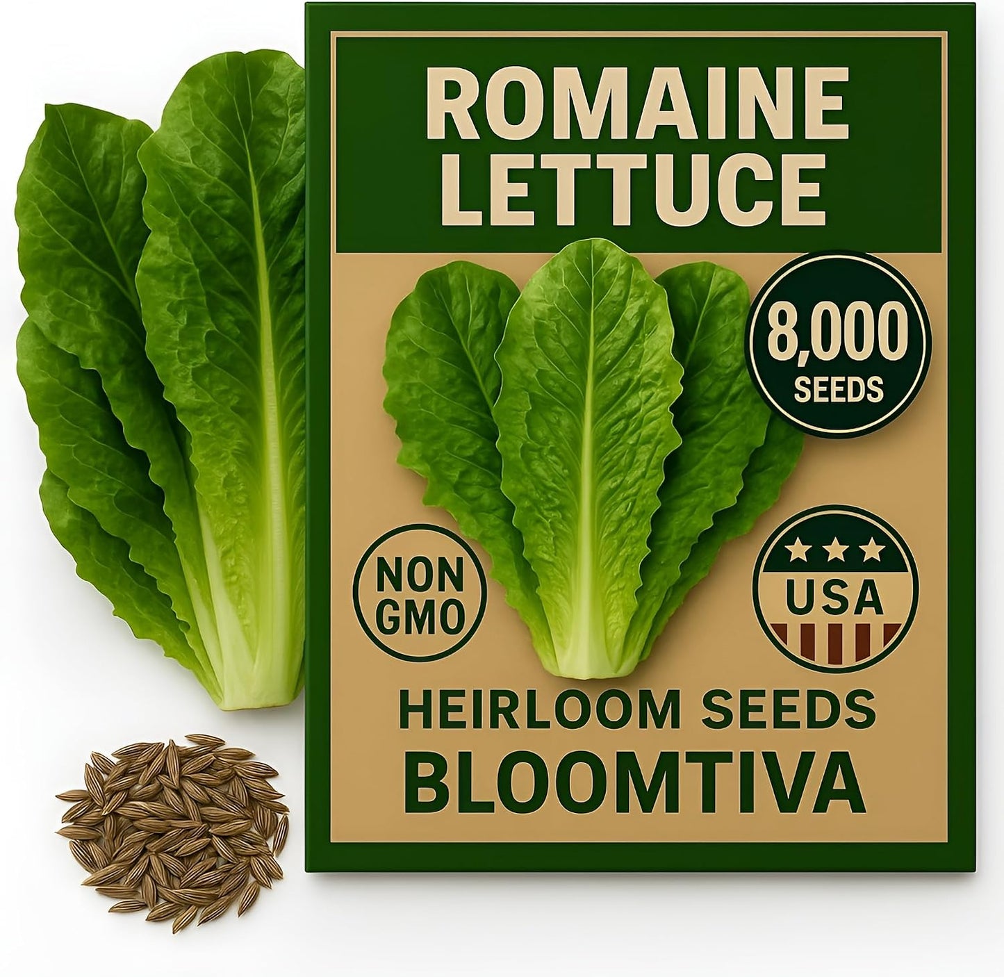 Semillas lechuga romana Parris Island Cos 8000 alta germinación
