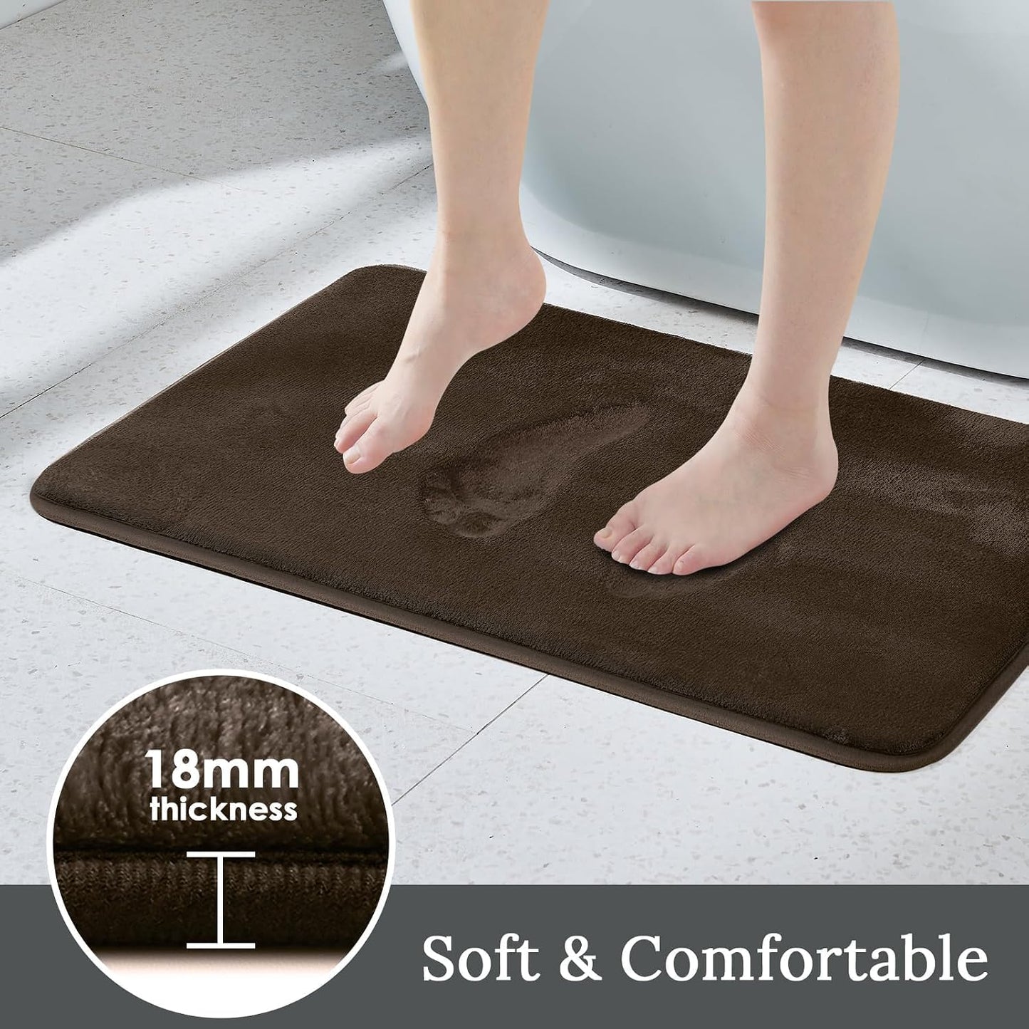 3 Alfombras Baño Espuma Viscoelástica Antiderrap