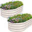 Cama jardín elevada 4x2x1pie metal para flores