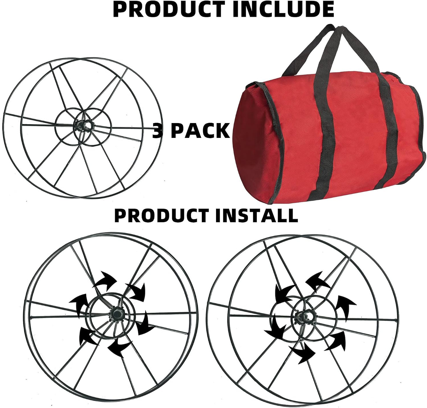 Bolsa tela Oxford 3 carretes luces Navidad resistente
