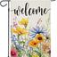 Banderas jardín flores acuarela 12x18pulg