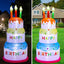 Decoración inflable cumpleaños 6ft con luces LED para jardín