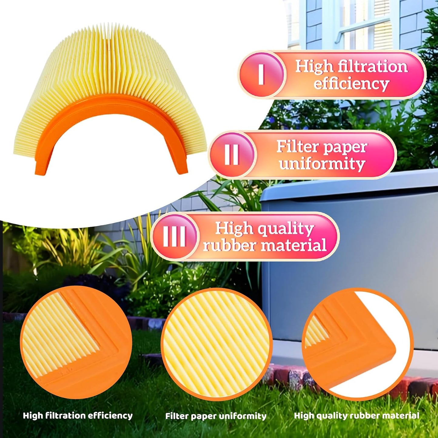 Filtro aire comp Genera 14-22KW 990/999CC 5uds